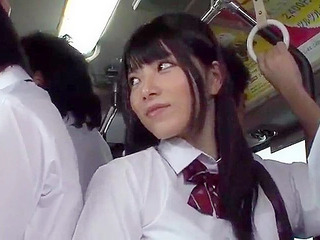 Fucking a horny nippon teen on a Tokyo bus